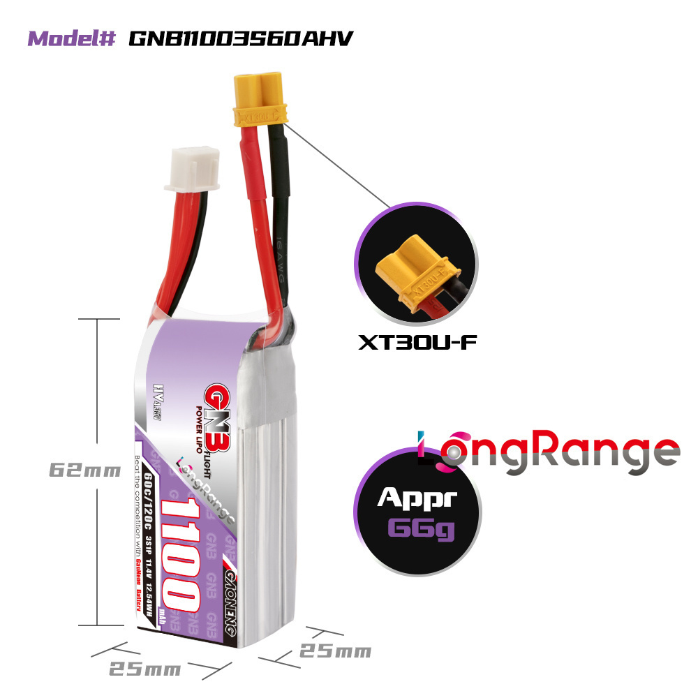 GNB 1100mAh 2S 3S 4S 6S 60C/12 - Rc Helicopter Parts recensione e prezzo
